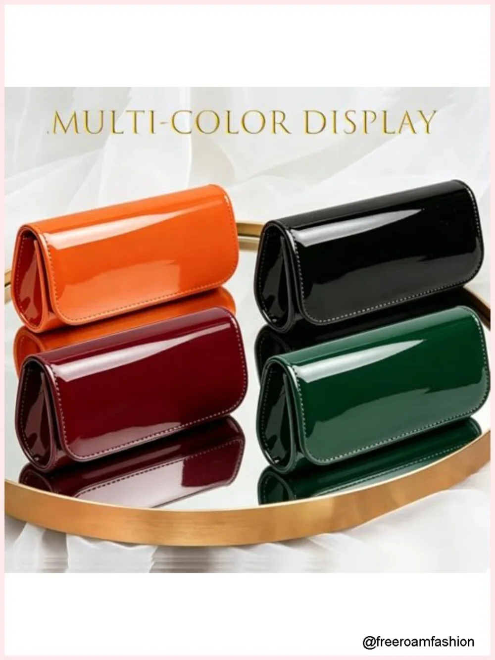 Patent Leather Envelope Clutch for Women Evening Bag Formal
